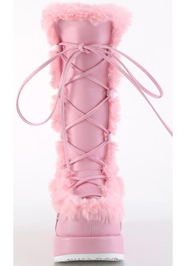 PREORDER: Baby Pink Vegan Leather CUBBY-311 Platform Boots