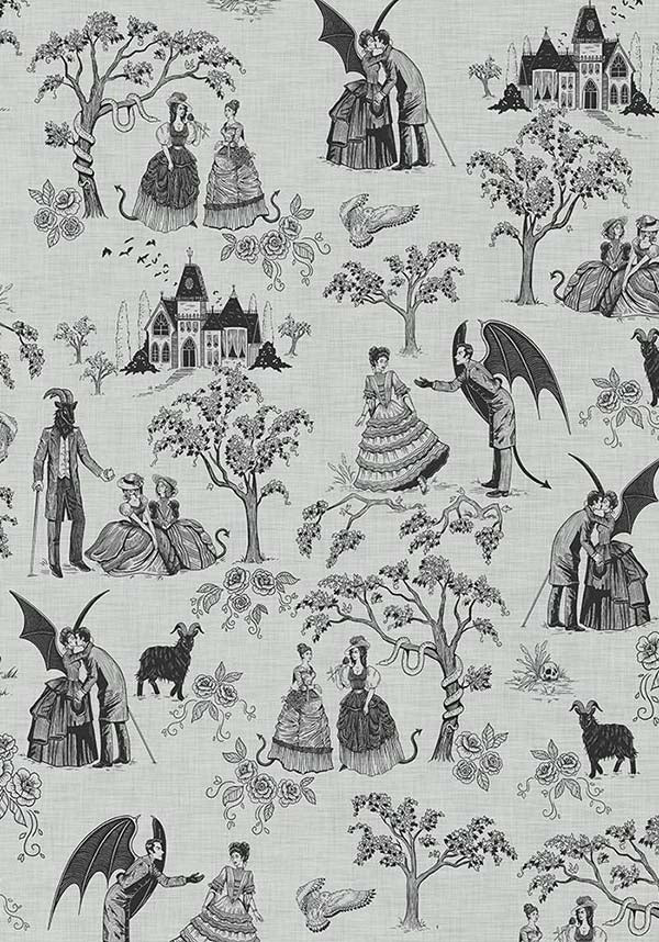 Toile du Mal Brand Button-Down Fashion Shirt with Ectogasm's Dark Print