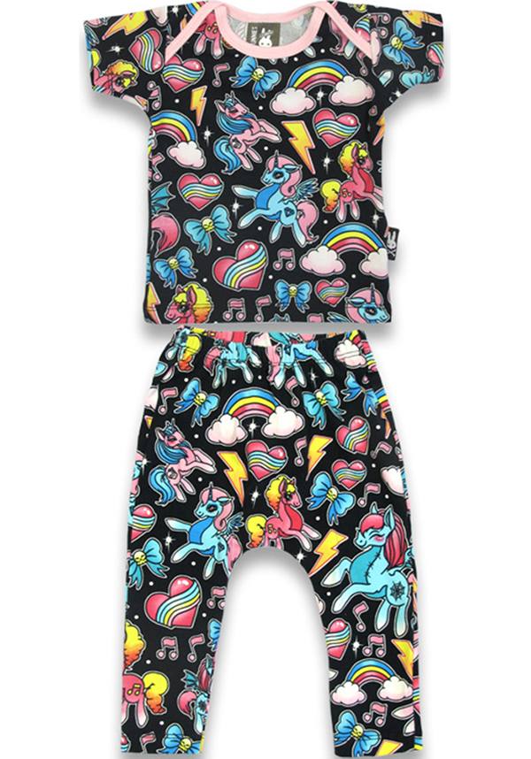 Adorable Unicorn-themed 2-piece Pyjama Sets for Babies