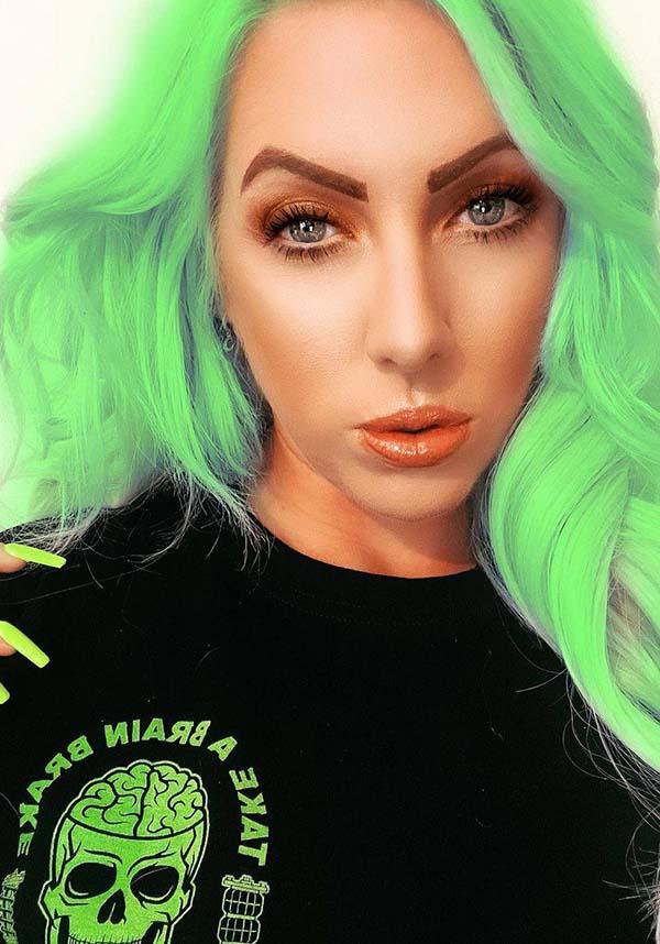 Toxic UV Semi - permanent Ultra Glowing Green Hair Colour for Bold Stylists