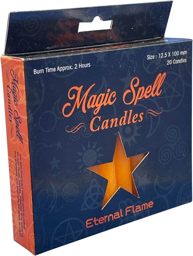 Orange Eternal Flame Magic Spell Candles - Ideal for Altar Decor and Rituals