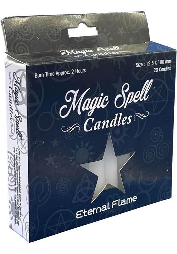 White Eternal Flame Spell Candles - Ideal for Altar Decor and Rituals