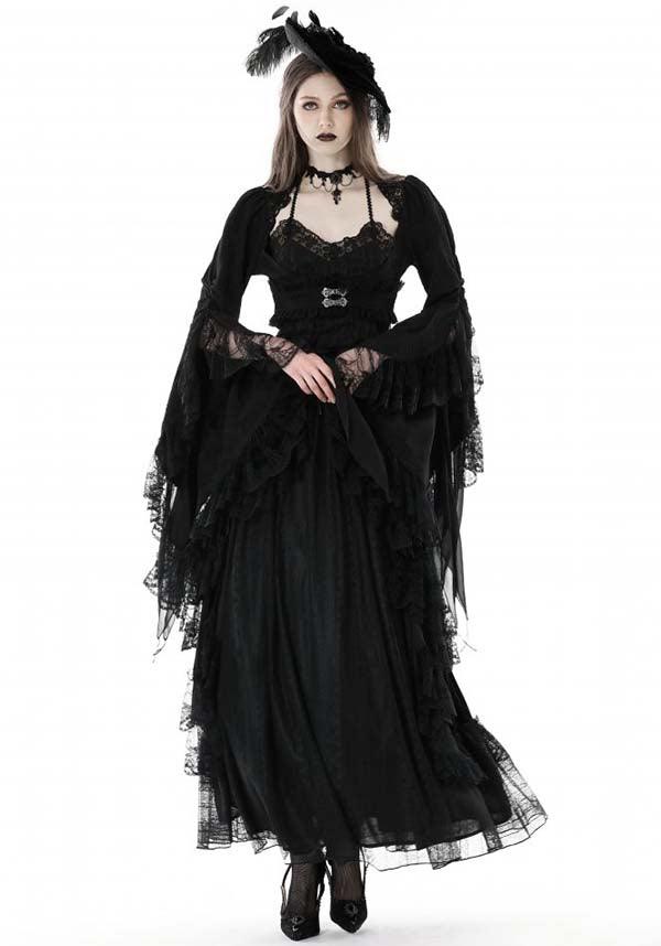 Eveline Gothic-Style Underbust Corset with Bell Sleeve Bolero Jacket