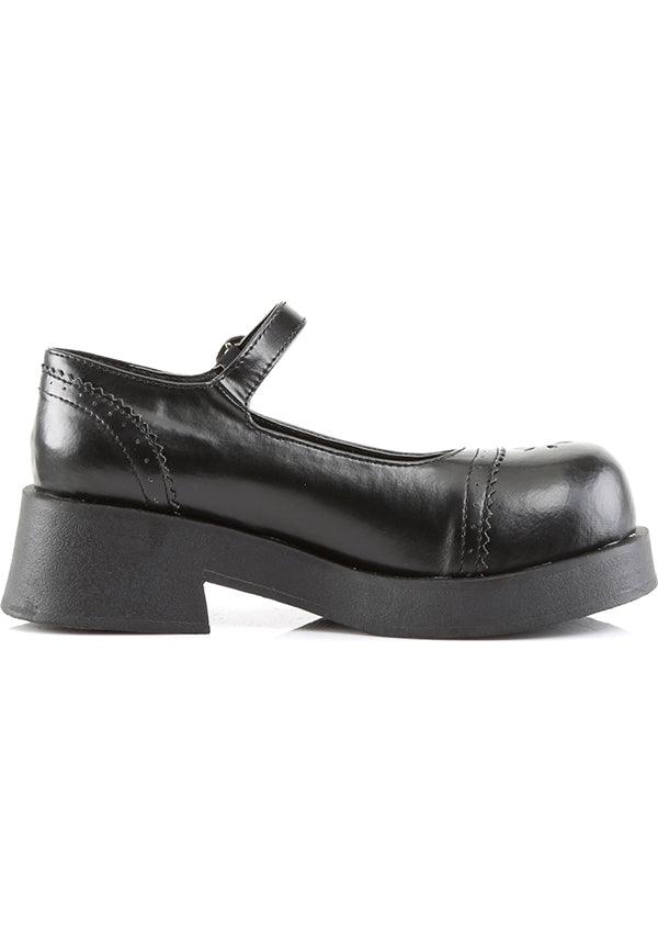 CRUX-07 Black Vegan Leather Mary Jane Shoes for Goth, Punk, Lolita, or Cosplay [PREORDER]
