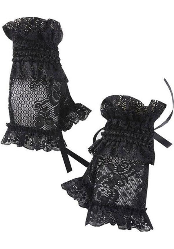 Eva Style Gothic Inspired Finger - less Lace Gloves