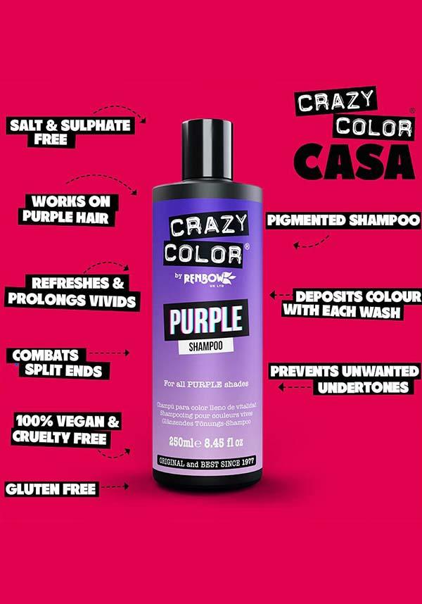 Vibrant Purple Pigmented Shampoo for Refreshing and Prolonging Purple Hair Color