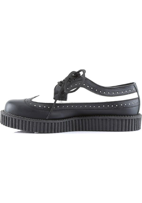 PREORDER: Demonia CREEPER-608 Platform Shoes in Black/White