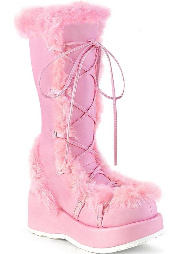 PREORDER: Baby Pink Vegan Leather CUBBY-311 Platform Boots