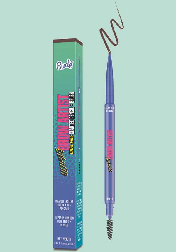 Rude Cosmetics' Dual-Ended Ultra-Fine Slanted Hazel Brow Pencil & Brush
