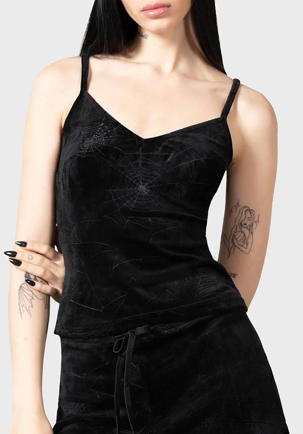 Eternal Super Soft Stretchable Sleeper Vest with Spiderweb Print