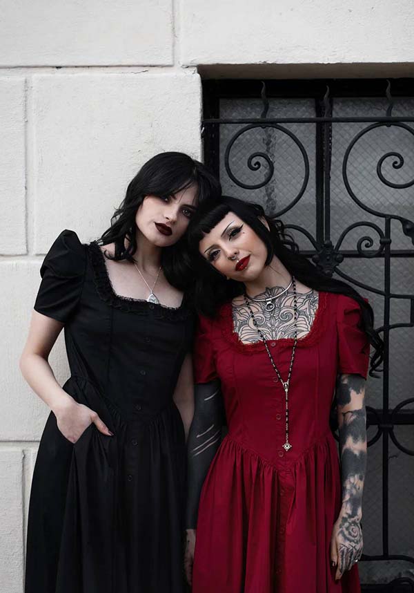 Lively Ghosts' Gothic Charm Chateau De Shadows Dress