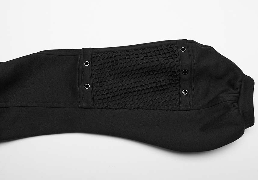 Eris Techwear Futuristic Mesh Blend Hoodie for Modern Style