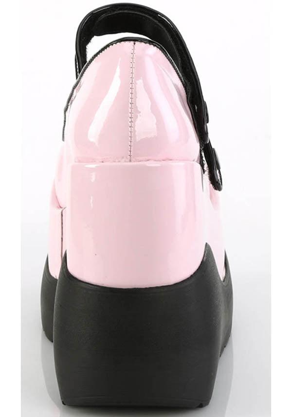 Preorder Demonia Void-37 Platform Mary Jane Shoes in Baby Pink Color