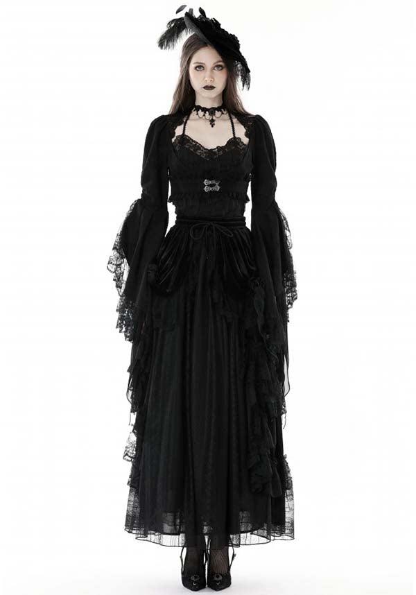 Eveline Gothic-Style Underbust Corset with Bell Sleeve Bolero Jacket