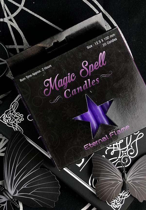 Purple Eternal Flame Magic Spell Candles for Rituals and Decor