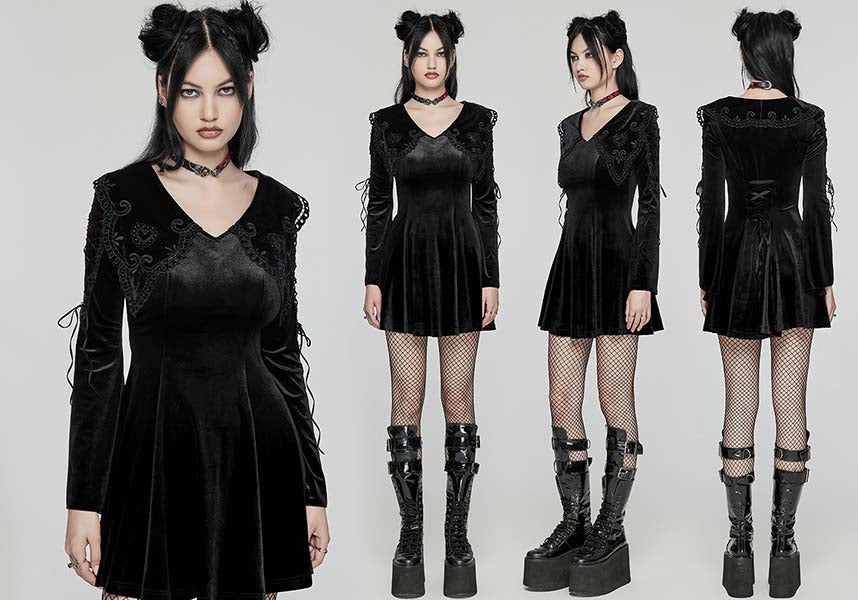 Punk Rave Elodie Gothic Playful Mini Dress for Fashion - Forward Individuals