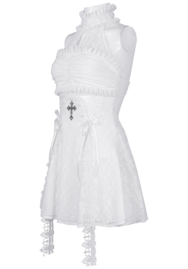 Cursed Saint Women's Haunting Dress for Spooky Nights