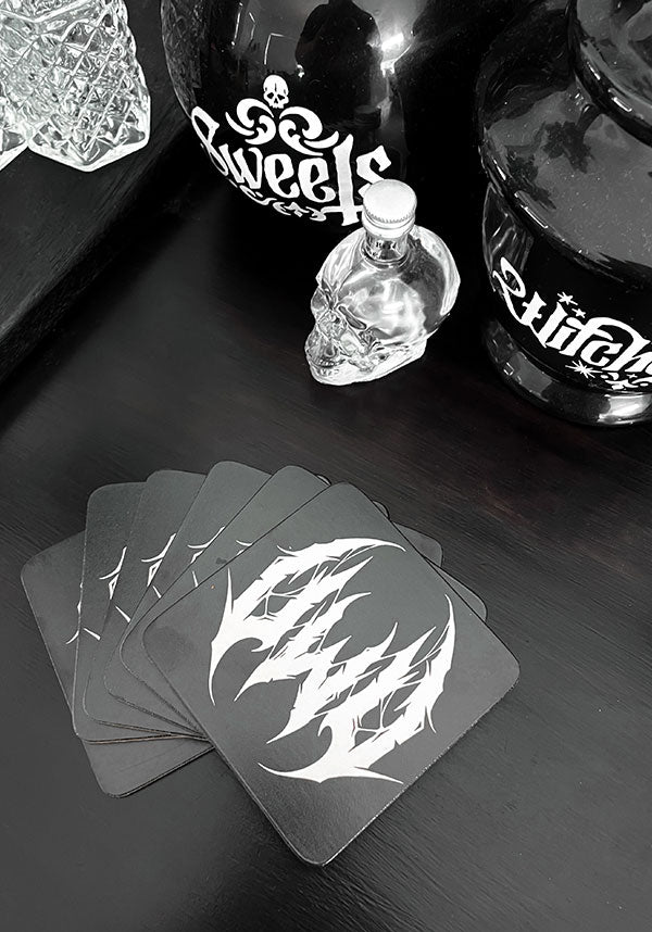 Adorable UwU Metal Coasters by Pastel Pixie for Home Decor