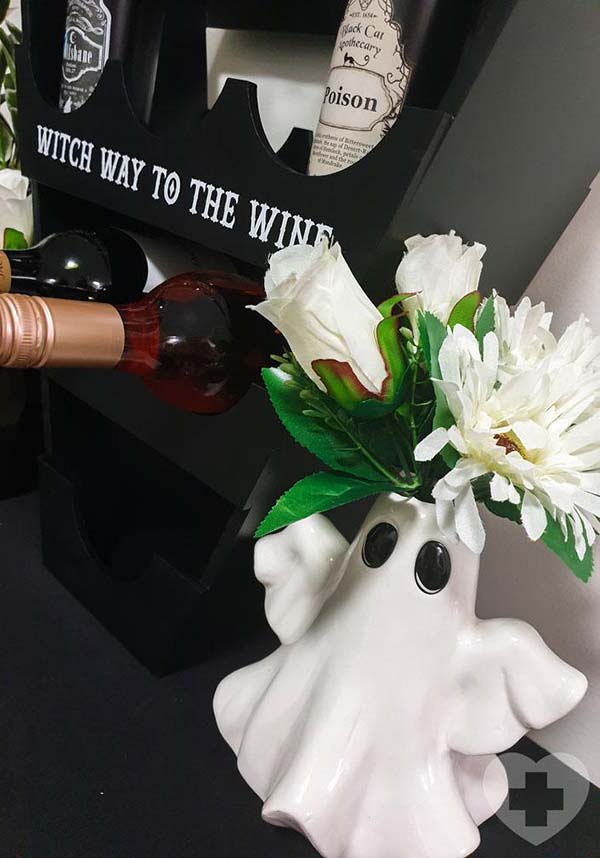 Gothic Coffin-Style Wine Shelf for Kitchen or Bar