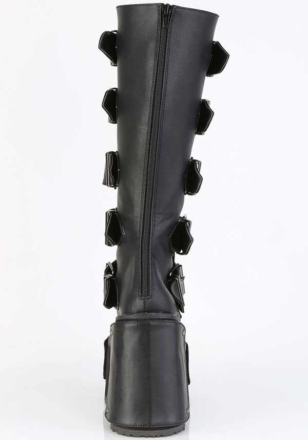 Black Demonia TRANSFORMER - 800 Platform Boots (Pre - order)