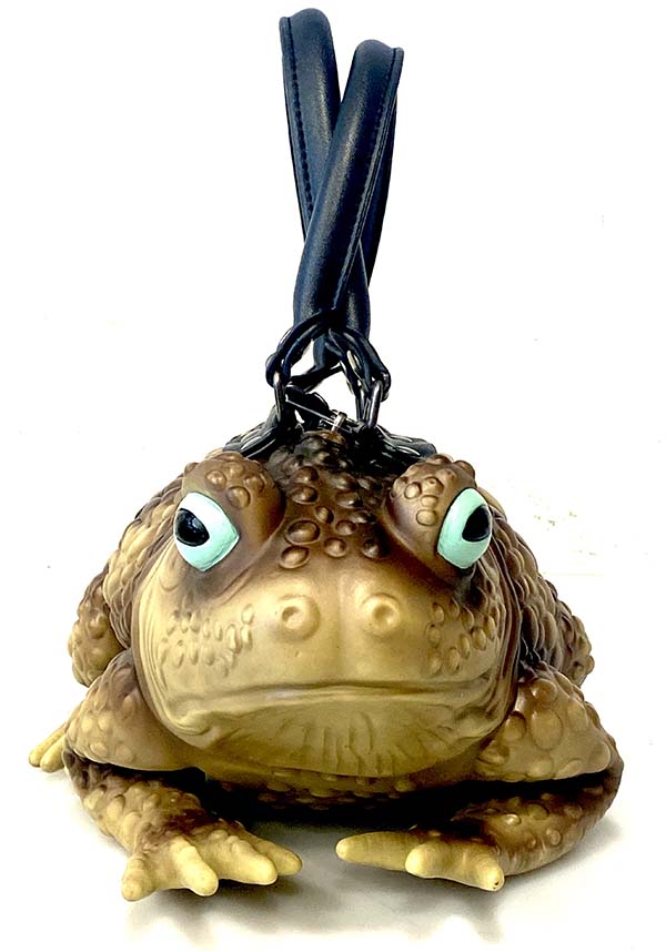 Tan and Black Toad Design Vegan Handbag by Windy Willow