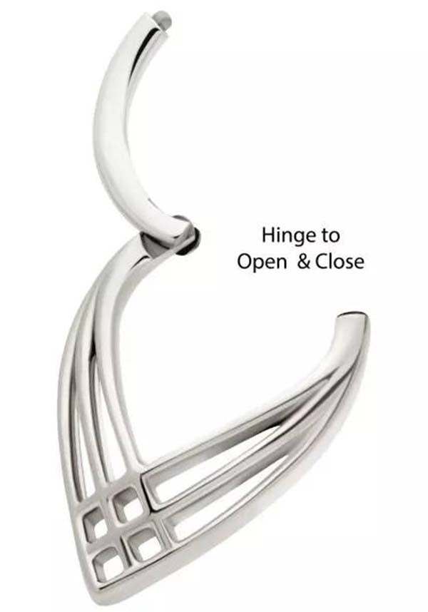Stylish Steel Fate Intertwined Septum Clicker for Piercing