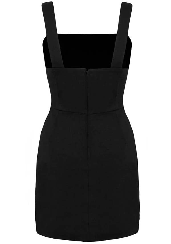 Hell Bunny Venom Black Mini Dress for Gothic Style Enthusiasts