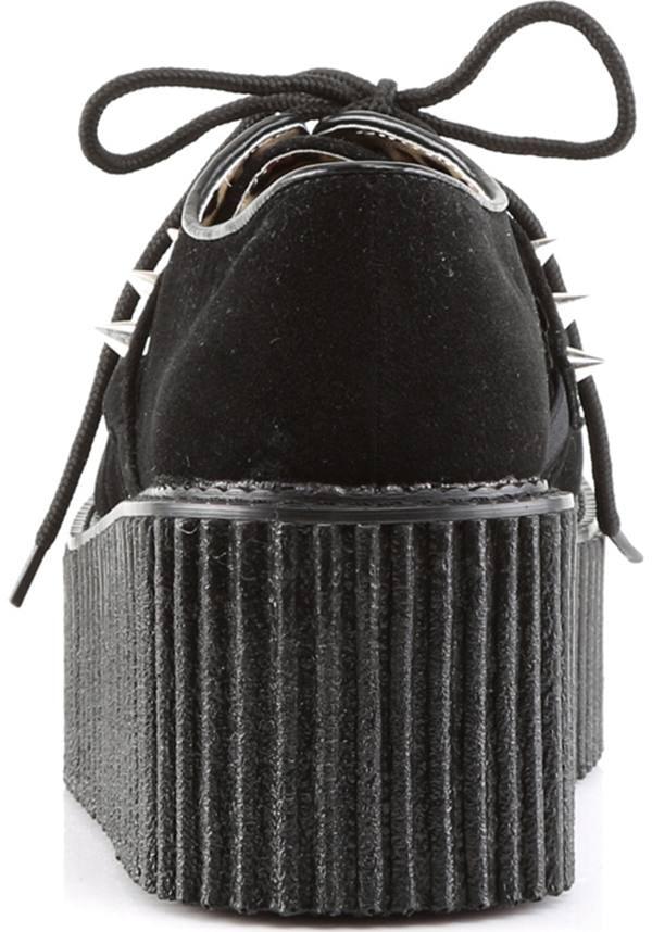 PREORDER - Demonia Platform Creepers CREEPER - 206 in Black Vegan Suede Style