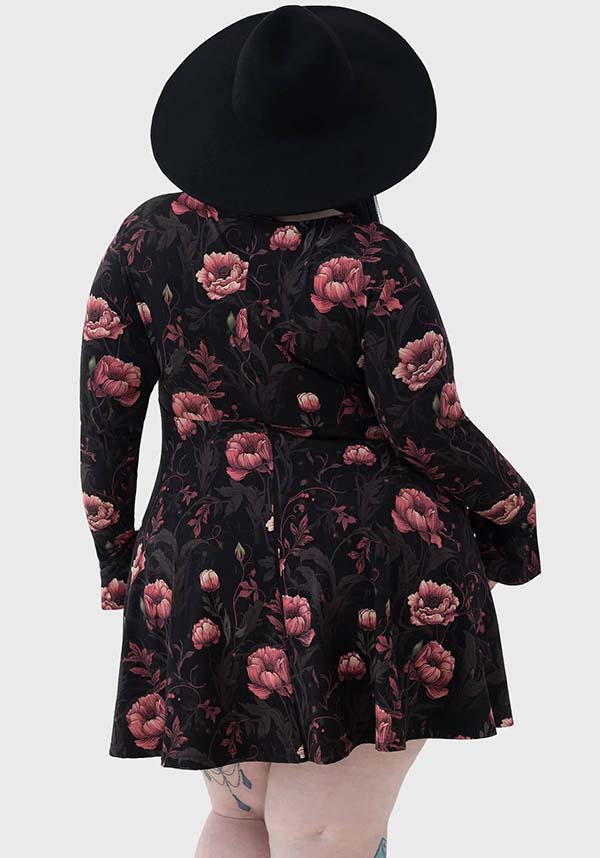 Cottage Chorus Floral Skater Style Mini Dress for Women