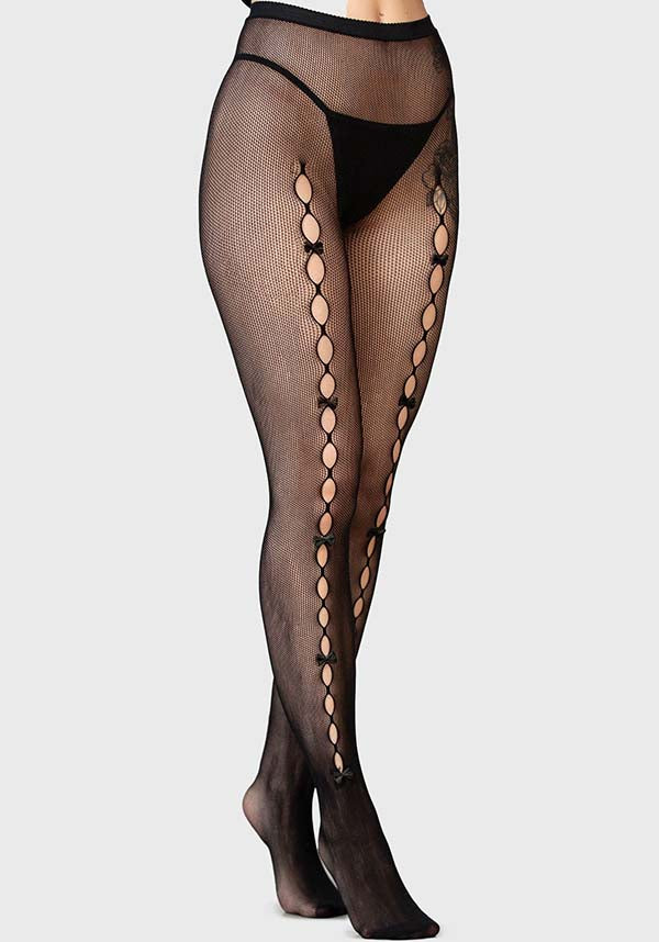 Empty Promise Women's Stretchable Reversible Fitted Fishnet Tights