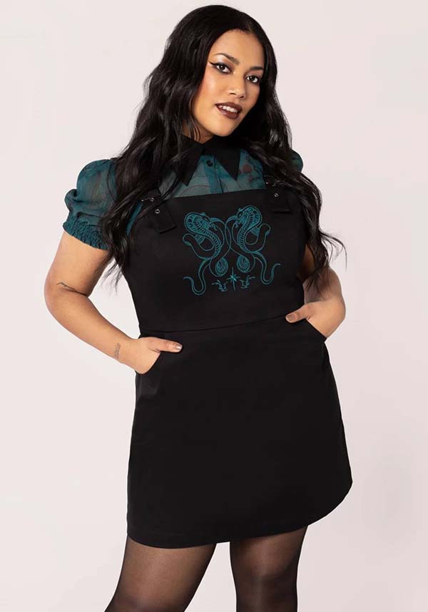 Hell Bunny Venom Black Mini Dress for Gothic Style Enthusiasts