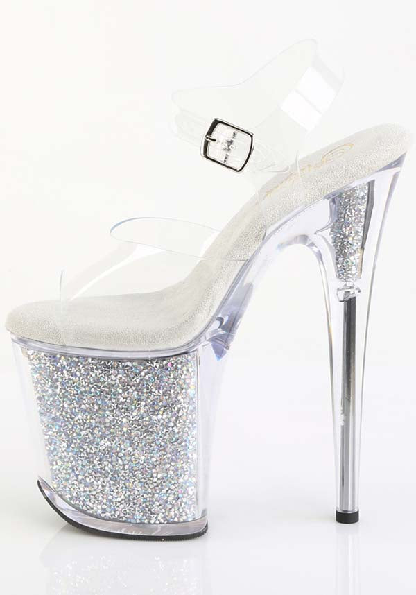PRE-ORDER! Flamingo 808 Premium RSI Clear Platform Heels