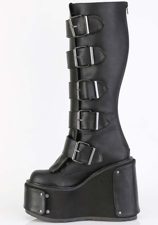 Black Demonia TRANSFORMER - 800 Platform Boots (Pre - order)