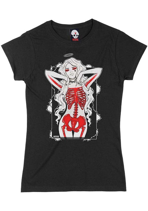 Fitted Ladies T-Shirt - To The End with Haunting Beauty