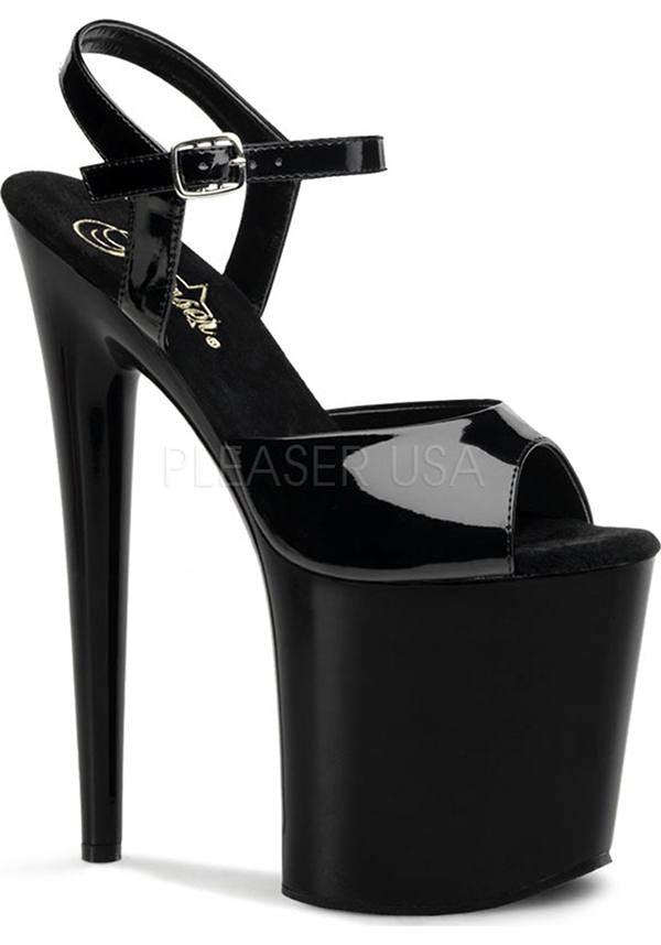 Flamingo-809 Patent Black Platform High Heel Shoes [Preorder]