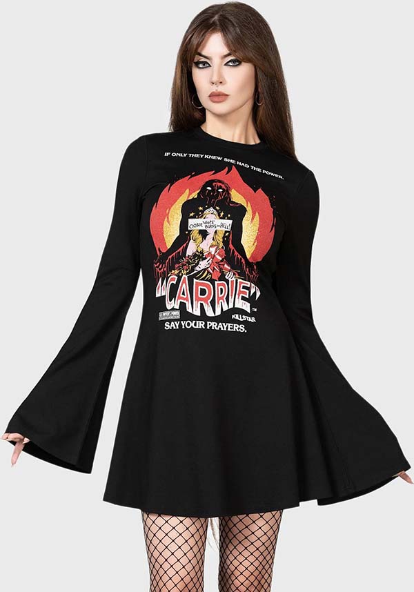 Creepy Carrie Licensed Skater Dress with Stretchy Fabric