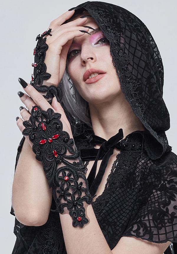 Countess Elegant Lace Gloves for a Striking Look