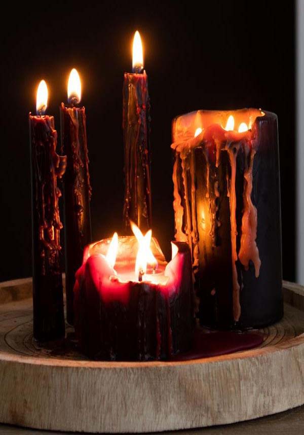 4-Pack Vampire Tear Candles for Long-Lasting Ambiance