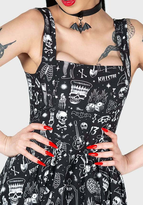 Soft and Stretch Mini Dress with Custom Print