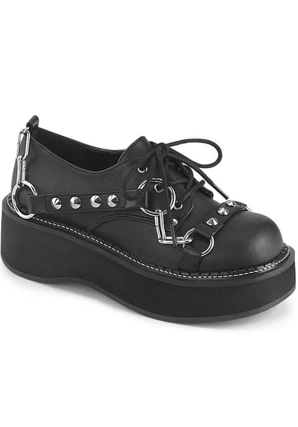 Emily-32 Women's Black Flat Shoes | Pre-order Exclusive