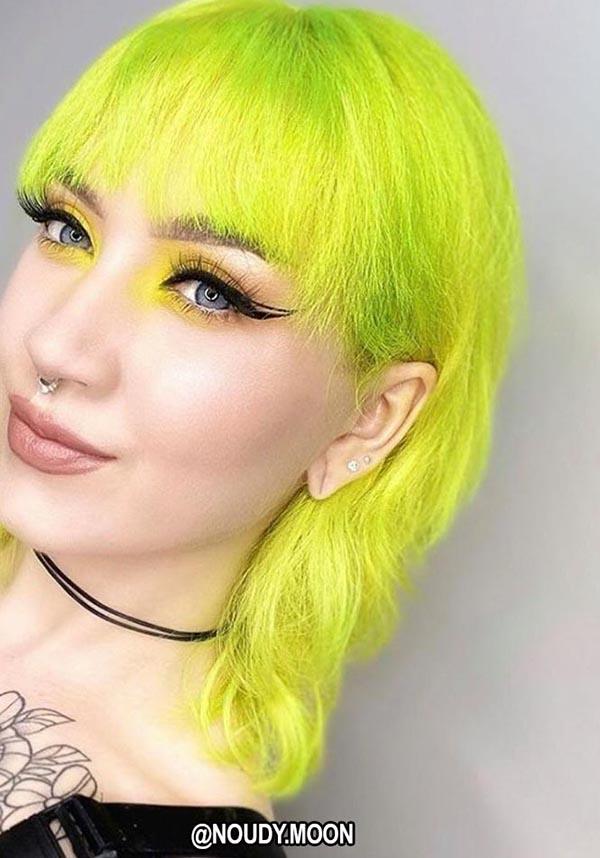 Fluorescent Lime Vegan Hair Colour Dye - 100ml Bottle for Stunning Hair