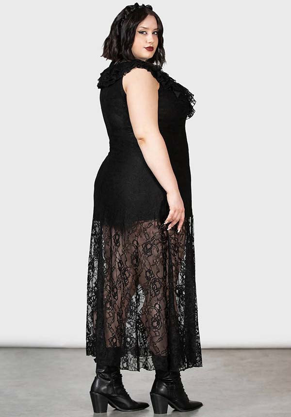 Maxi Dress for Vampire's Ball: Soft Stretch Lace Style