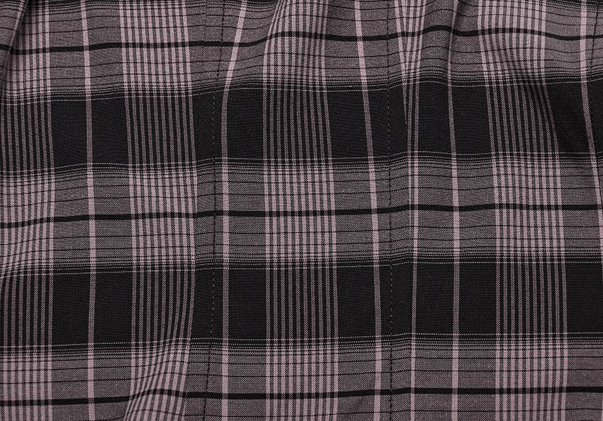 Baby Pink and Black Uriah Tartan Women's Shirt - A Blend of Classic and Feminine Style