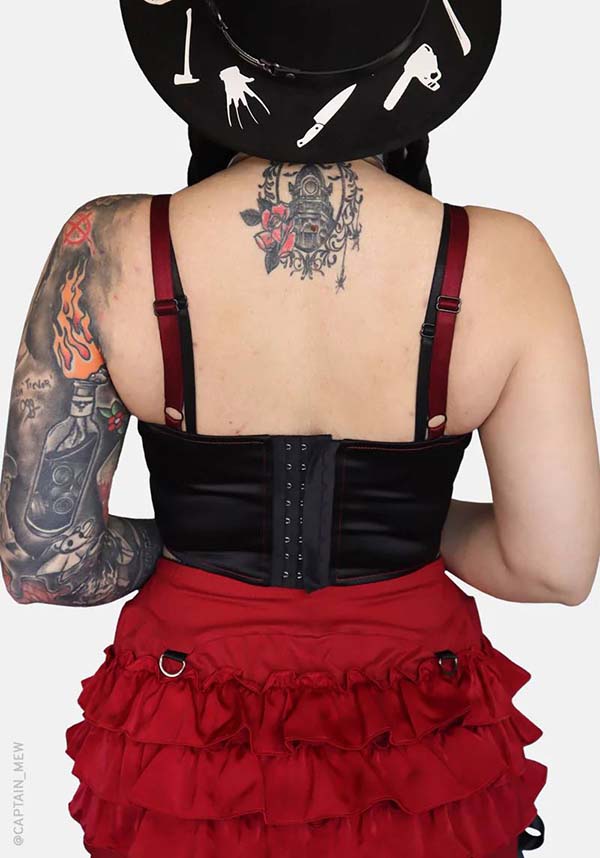 Flexible Boned and Adjustable Coven Corset Top for Vampires