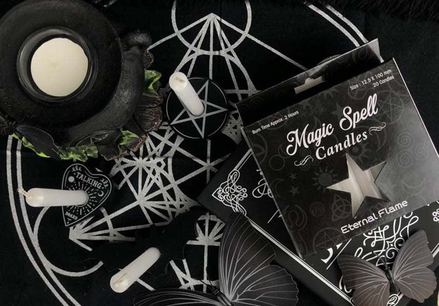 White Eternal Flame Spell Candles - Ideal for Altar Decor and Rituals