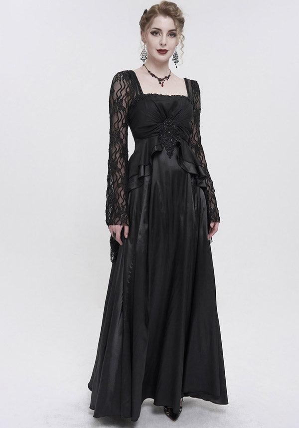 Esmerée Elegant Evening Dress for a Regal Goth Look
