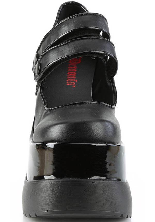 PREORDER - VOID-37 Black Demonia Platform Shoes | Alternative Footwear