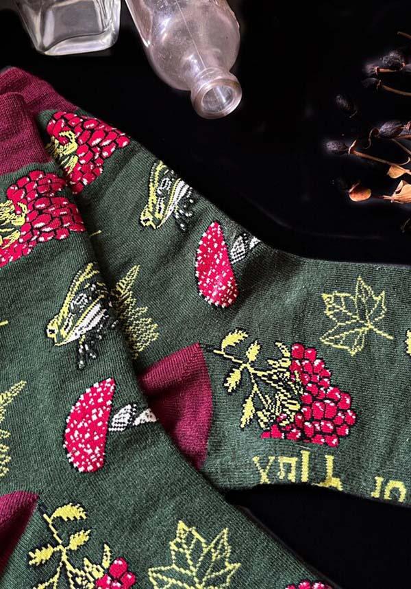 Forest Dweller Cottagecore Style Socks - Ideal Cozy Socks for Fall and Witchy Outfits