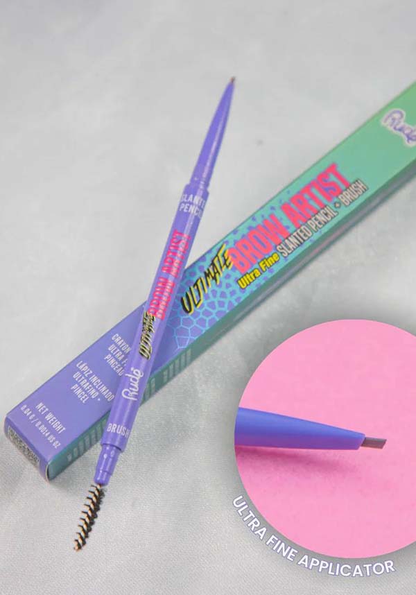 Rude Cosmetics' Dual-Ended Ultra-Fine Slanted Hazel Brow Pencil & Brush