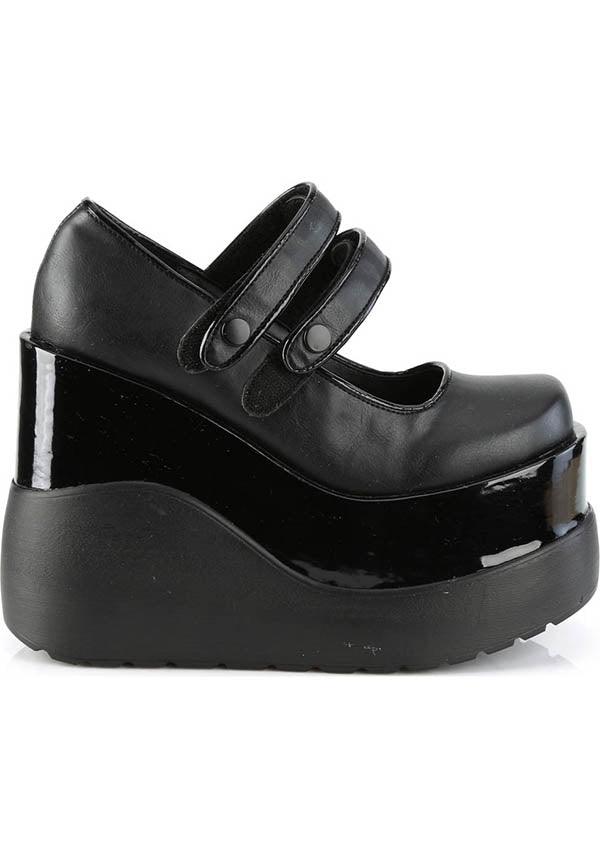 PREORDER - VOID-37 Black Demonia Platform Shoes | Alternative Footwear